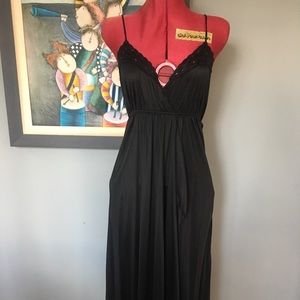 Vintage black nylon nightgown